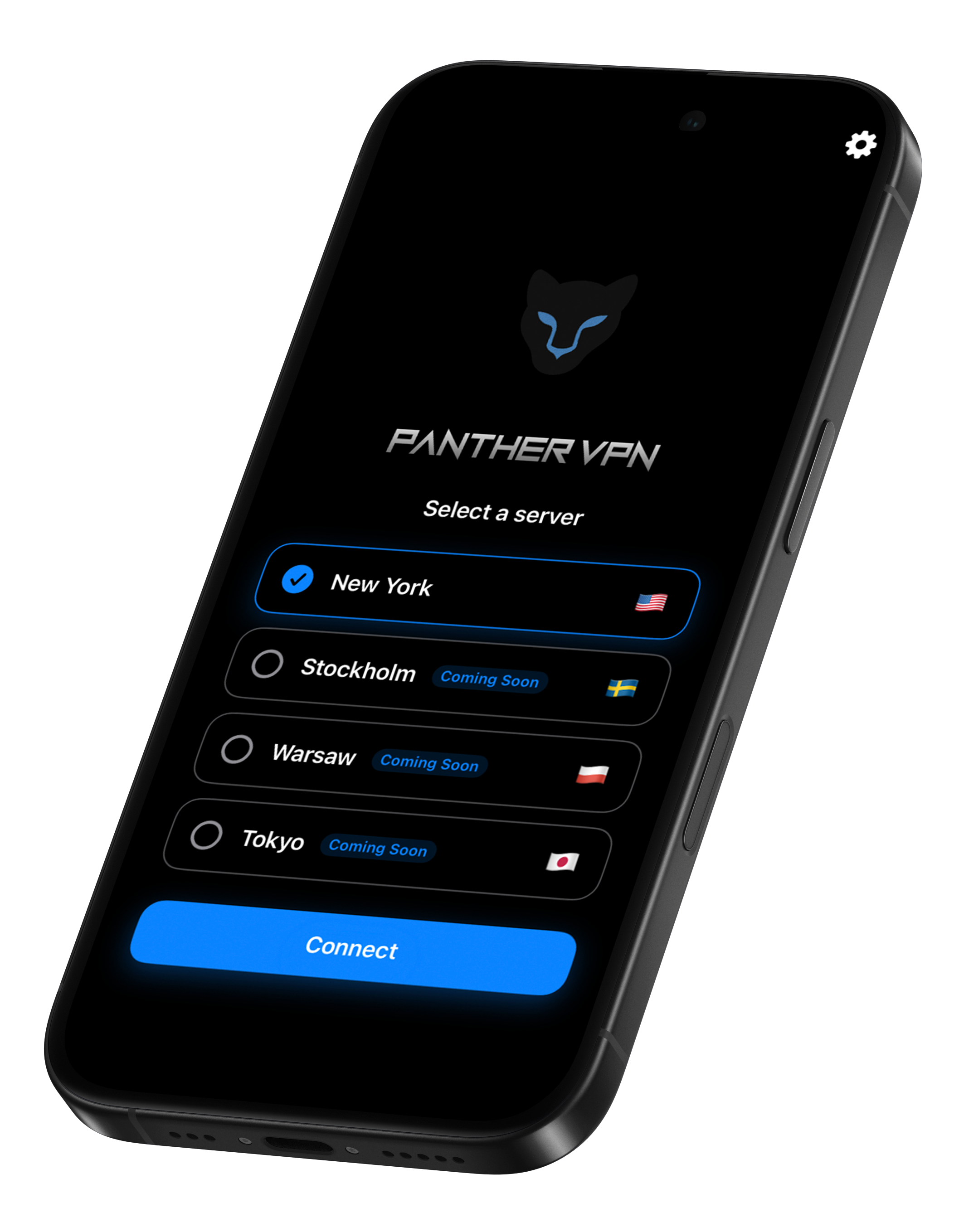 Panther VPN App on iPhone